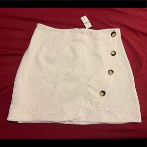 Anthropologie Maeve Cream Knit Mini Wrap Skirt Size Small NWT